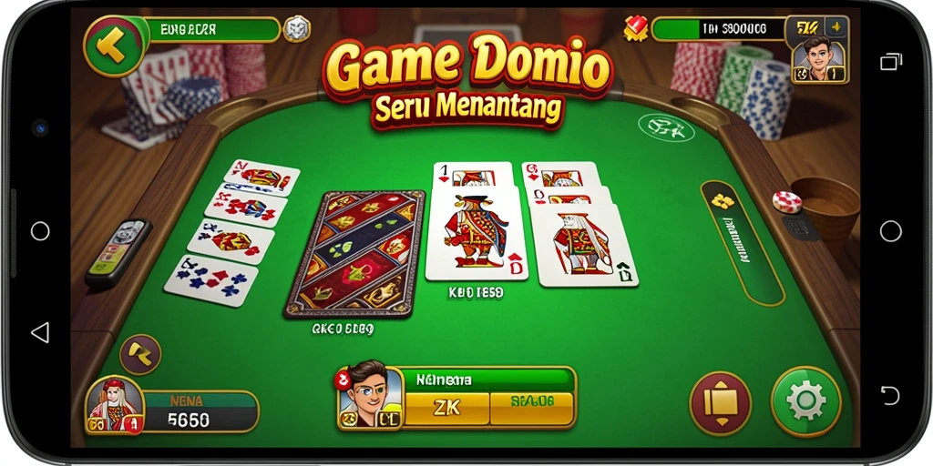 Tampilan utama gameplay 5ZK yang menampilkan permainan Domino yang menarik.