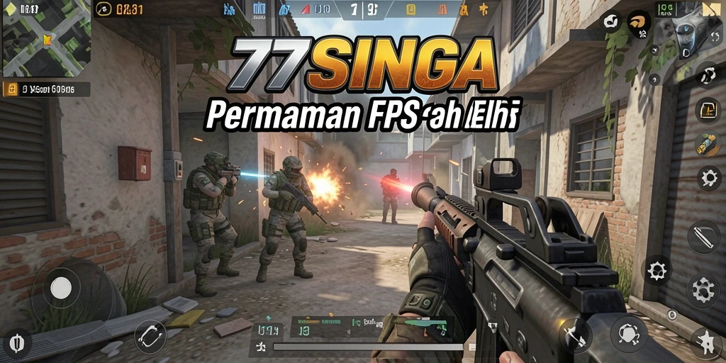 Gameplay menegangkan di 77SINGA dengan aksi FPS yang intens.