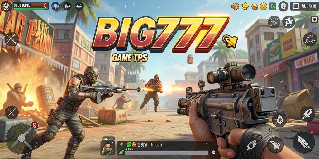 Screenshot utama BIG777 menunjukkan aksi menembak yang seru dan intens.