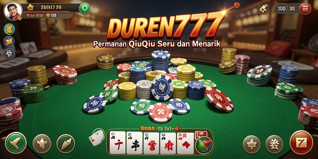 Screenshot gameplay DUREN777 QiuQiu yang menegangkan.