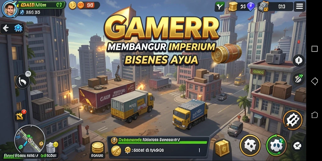 Tampilan gameplay strategis dalam GAMERP yang penuh tantangan.