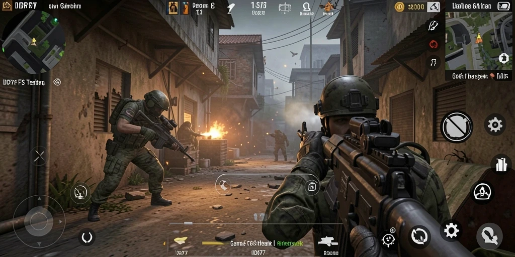 Screenshot gameplay IDR77 menampilkan aksi tembak-tembakan yang intens.