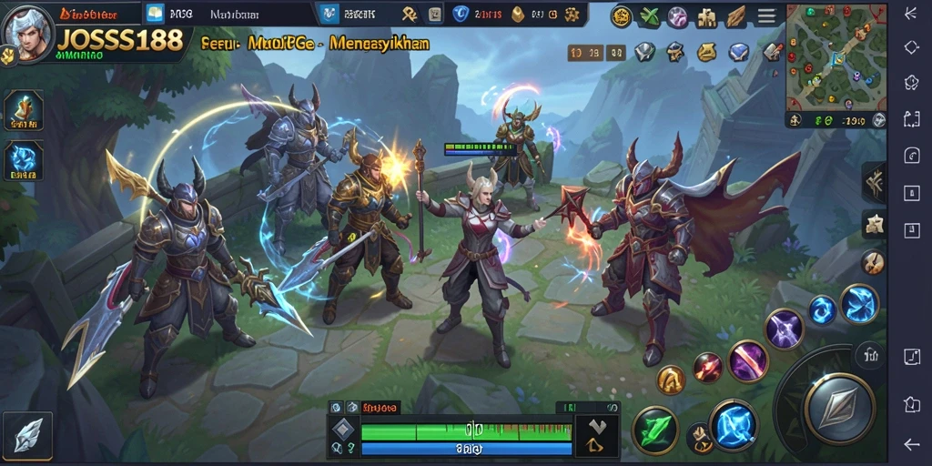 Tampilan gameplay JOSS188 dengan aksi seru dalam pertempuran MMORPG.