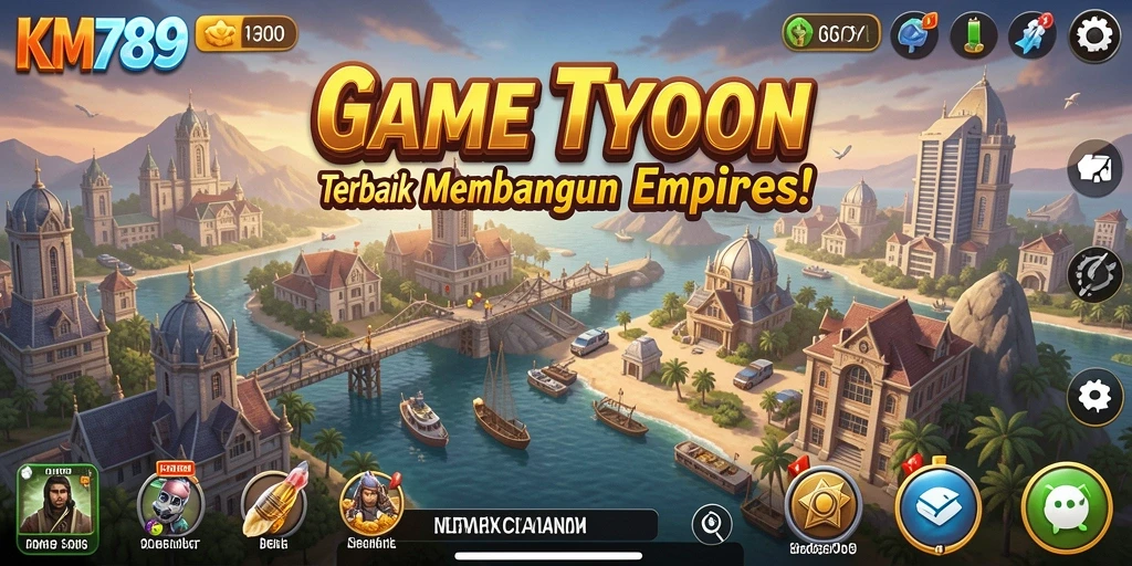 Tampilan gameplay KM789 dengan elemen Tycoon yang menarik.