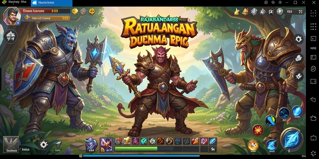 Screenshot gameplay RAJABANDAR88 menampilkan aksi pertarungan yang mendebarkan.