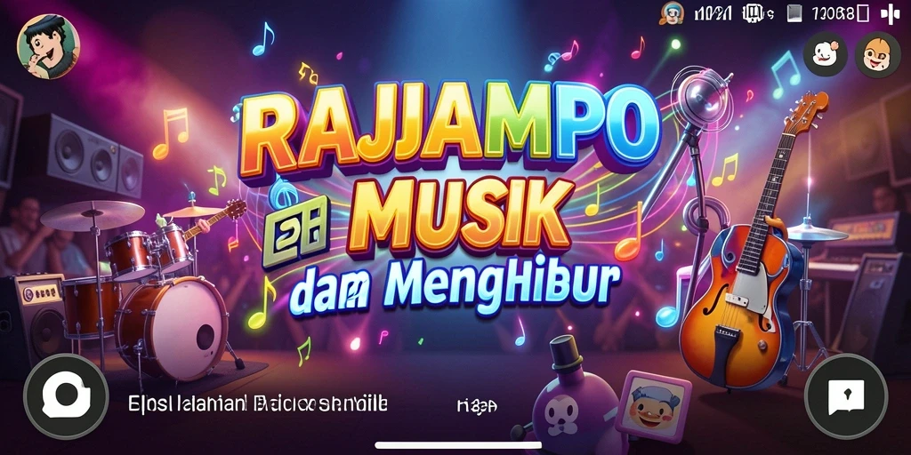 Tampilan gameplay seru dari RAJAMPO dengan berbagai pilihan lagu.