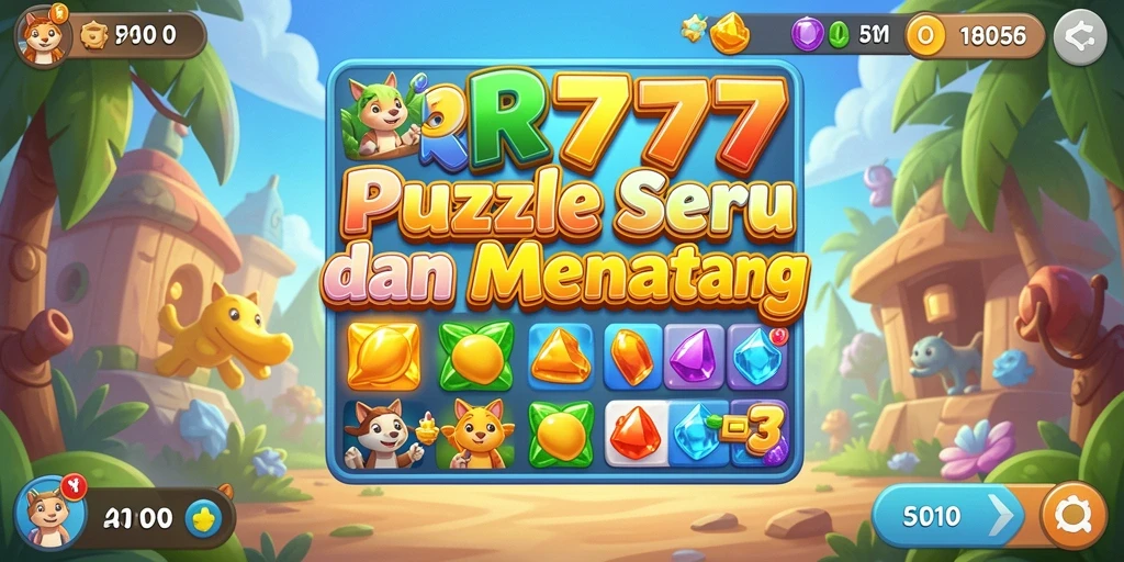 Tampilan gameplay Match-3 yang seru dan menantang.