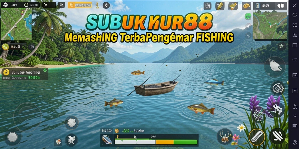 Tampilan gameplay SUBUR88 yang menampilkan aksi memancing yang seru.
