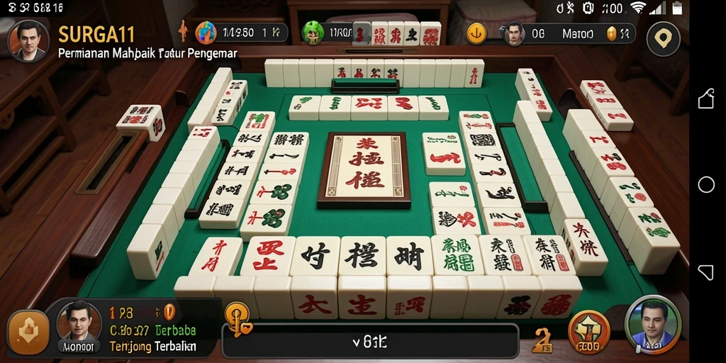 Tampilan gameplay Mahjong yang menarik dan menantang di SURGA11.