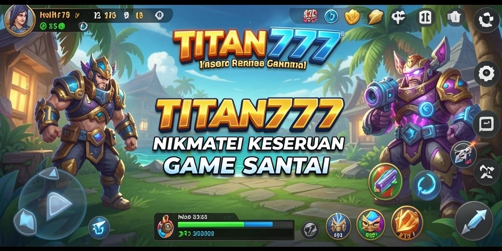 Tampilan gameplay seru dari TITAN777 saat menyelesaikan level.
