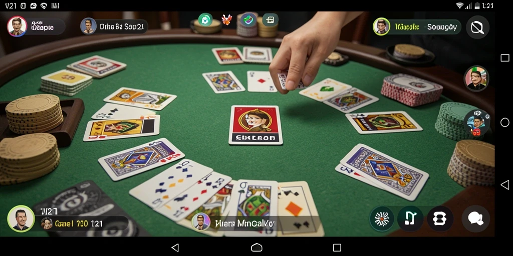 Tampilan gameplay Gaple yang menarik di V21.