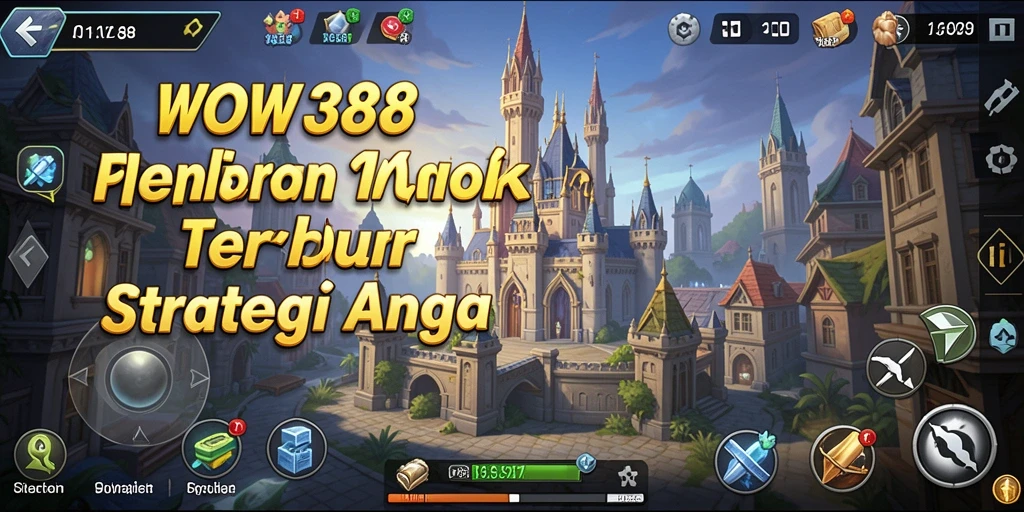 Screenshot utama WOW388 menampilkan momen mendebarkan saat pertahanan menara beraksi.